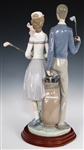 LLADRO GOLFING COUPLE PORCELAIN FIGURINE 1453