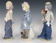 LLADRO CLOWN PORCELAIN FIGURINES 7600, 7602, & 7686