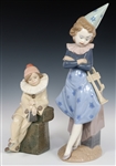 LLADRO PORCELAIN CLOWN FIGURINES 5203 & 5060