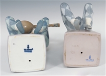 LLADRO PORCELAIN HARLEQUIN FIGURINES 5075, 5076, & 5077