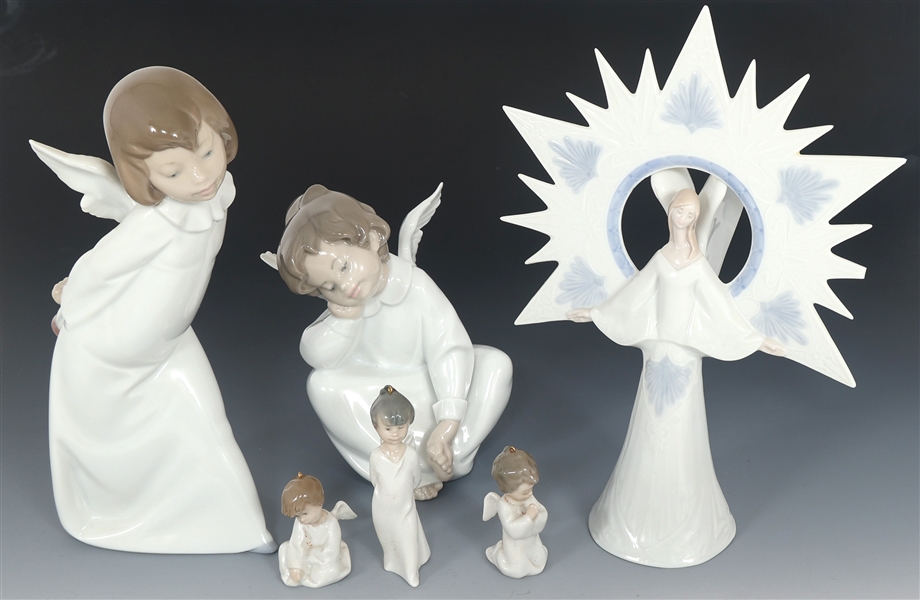 LLADRO PORCELAIN ANGEL FIGURINES 
