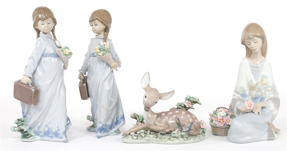 LLADRO PORCELAIN FIGURINES 7604, 7607, & 5376