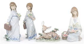 LLADRO PORCELAIN FIGURINES 7604, 7607, & 5376