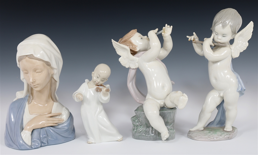 LLADRO ANGELS & MADONNA PORCELAIN FIGURINES
