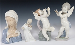 LLADRO ANGELS & MADONNA PORCELAIN FIGURINES