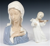 LLADRO ANGELS & MADONNA PORCELAIN FIGURINES