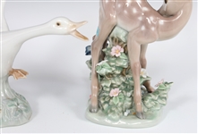 LLADRO DUCK &  DEER PORCELAIN FIGURINES 5672 & 1265
