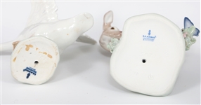 LLADRO DUCK &  DEER PORCELAIN FIGURINES 5672 & 1265