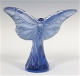 LALIQUE CRYSTAL BLUE BUTTERFLY PAPERWEIGHT
