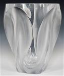 LALIQUE CRYSTAL INGRID FROSTED VASE 