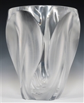 LALIQUE CRYSTAL INGRID FROSTED VASE 