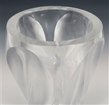 LALIQUE CRYSTAL INGRID FROSTED VASE 