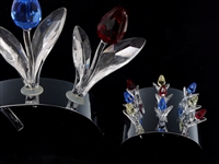 SWAROVSKI CRYSTAL FLOWER FIGURINES 