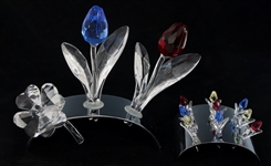 SWAROVSKI CRYSTAL FLOWER FIGURINES 