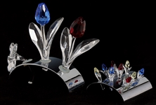 SWAROVSKI CRYSTAL FLOWER FIGURINES 