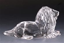 SWAROVSKI CRYSTAL KUDU & LION FIGURINES