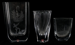OREFORS MARQUIS WATERFORD & MORE CRYSTAL VASES, STATUES