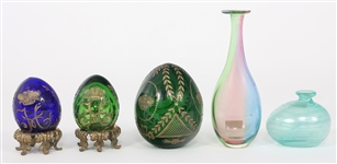 DECORATIVE GLASSWARE - CUPS, VASES, & ART GLASS 