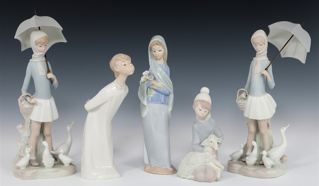 LLADRO PORCELAIN FIGURINES 4510, 4650, 4676 & 4899