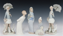 LLADRO PORCELAIN FIGURINES 4510, 4650, 4676 & 4899