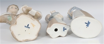LLADRO PORCELAIN FIGURINES 1011, 4505, 4603, & 4876