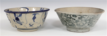 JAPANESE POTTERY BOWLS & SAUCERS 