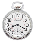 HAMILTON MILITARY ISSUE SILVERTONE CASE POCKET WATCH