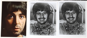 BEATLES SIGNED PHOTO PRINTS - STARR, BEST, & MCCARTNEY