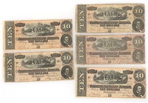 1864 CONFEDERATES STATES T-68 $10 OBSOLETE NOTES 