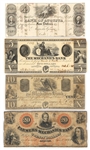 1800s OBSOLETE STATE CURRENCY NOTES - $4, $5, $10, $20