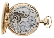 MEN'S ELGIN GOLD-FILLED HUNTING CASE POCKET WATCH