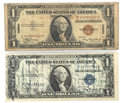 1935A $1 SHORT SNORTER & HAWAII $1 NOTES