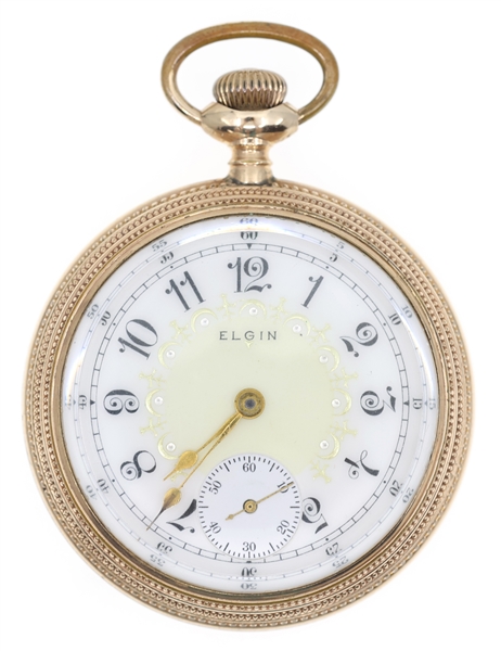 MENS ELGIN GOLD FILLED CASE POCKET WATCH