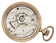MEN'S ELGIN GOLD FILLED CASE POCKET WATCH