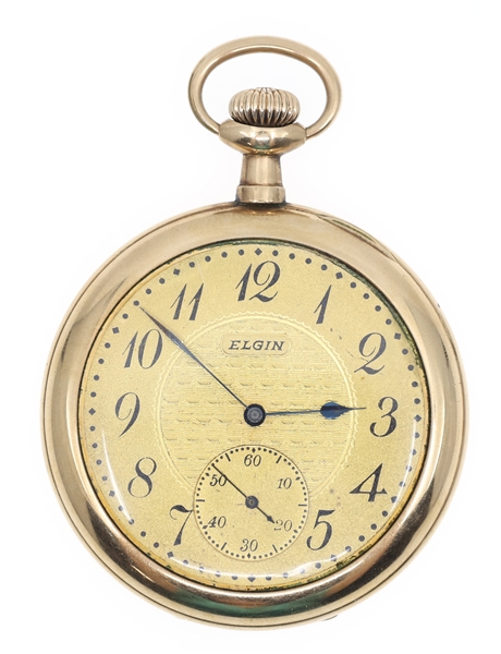 MENS ELGIN GOLD-FILLED CASE POCKET WATCH