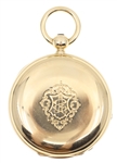 SWISS 18K GOLD HUNTING CASE KEY-WIND POCKET WATCH 