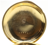 SWISS 18K GOLD HUNTING CASE KEY-WIND POCKET WATCH 