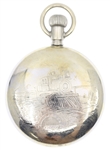 MEN'S ADDISON ENAMEL FACE NICKEL CASE POCKET WATCH