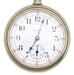 MEN'S ELGIN FATHER TIME NICKEL CASE POCKET WATCH