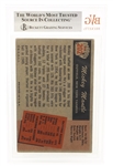 1955 BOWMAN MICKEY MANTLE #202 CARD BECKETT GRADED 2.5