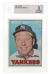 1967 TOPPS MICKEY MANTLE #150 BASEBALL CARD BECKETT 3