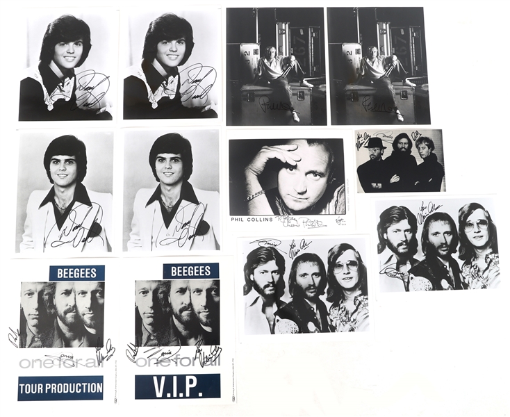 SINGER AUTOGRAPHS - BEEGEES, COLLINS, OSMOND