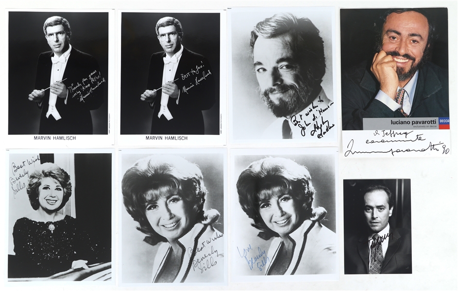MUSICIAN AUTOGRAPHS - SONDHEIM, PAVAROTTI, HAMLISCH