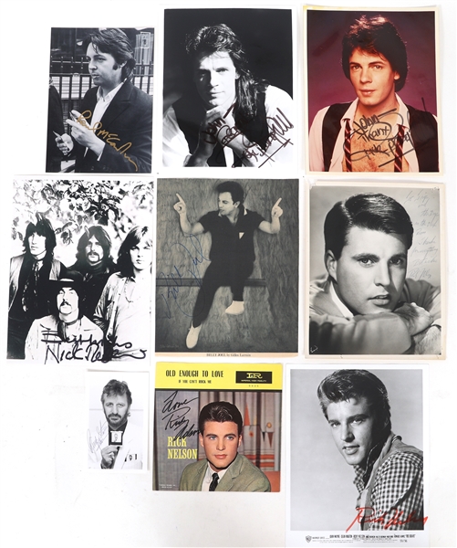 ROCK MUSICIAN AUTOGRAPHS - JOEL, STARR, & MCCARTNEY