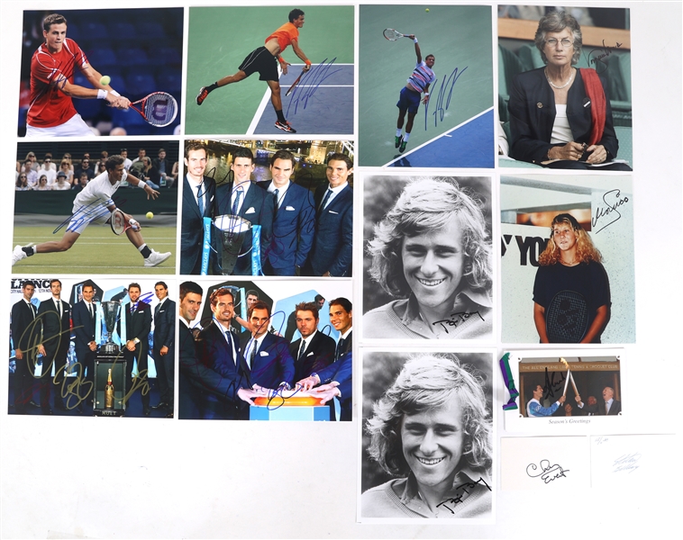 TENNIS AUTOGRAPHS - BORG, EVERT, & NADAL