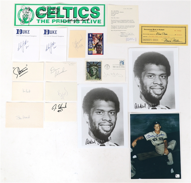 BASEBALL & BASKETBALL AUTOGRAPHS ERVING, MILLER, MUSIAL