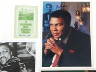 MUHAMMAD ALI & JOE FRAZIER BOXING AUTOGRAPHS 
