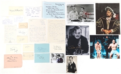 ACTOR AUTOGRAPHS - HEPBURN, CUSHING, & HAVILLAND