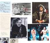 ACTOR AUTOGRAPHS - HEPBURN, CUSHING, & HAVILLAND
