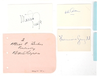 ACTOR AUTOGRAPHS - HEPBURN, CUSHING, & HAVILLAND
